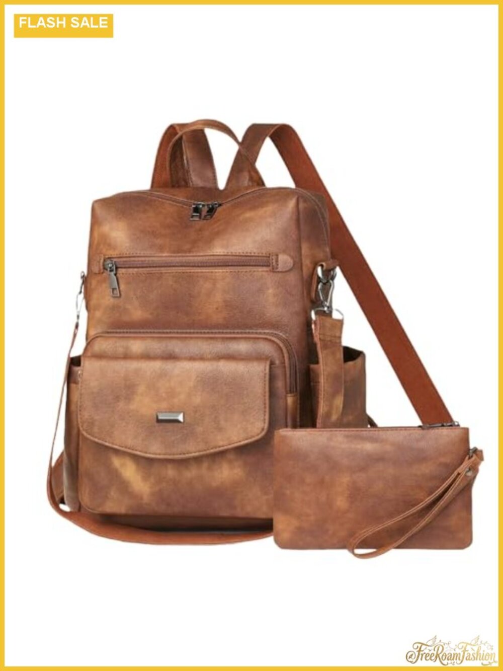 Women Faux Leather Backpack Purse Convertible Travel Work Handbag
